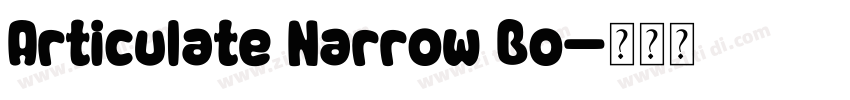 Articulate Narrow Bo字体转换